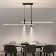 Lustra LED suspendata RINA 50W, Liniara, lumina Rece/Calda/Neutra, Negru, Inaltime Reglabila Lustre Moderne Default Title Alessandro Design