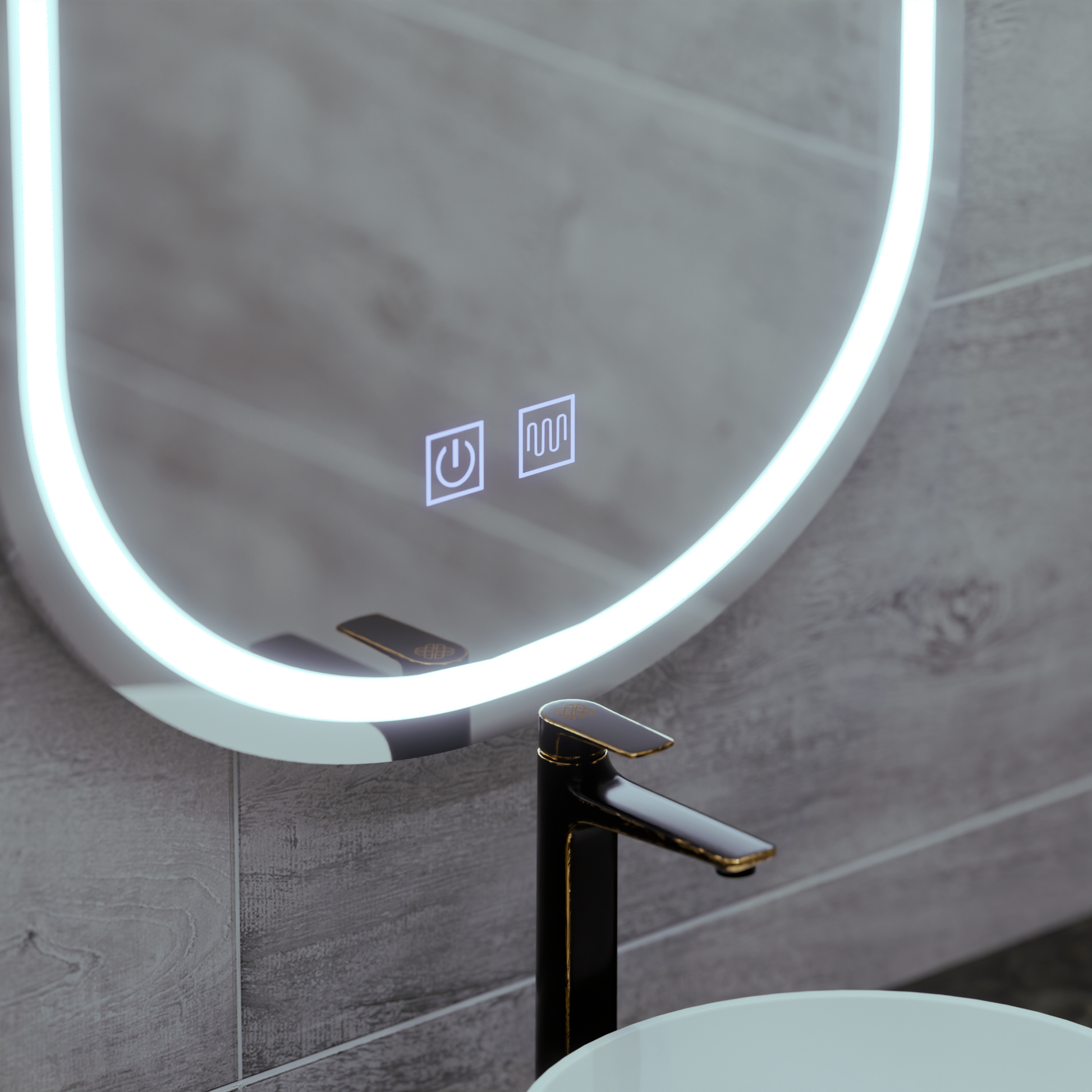 Oval LED Mirror 50X80cm, Velara Touch, Demister System, Dimmable, Cool Light 6000K Korman Mirrors E Default Title Alessandro Design