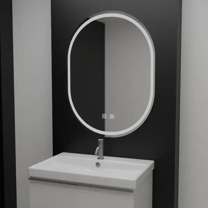 Oval LED mirror, 60x80cm, Velara Touch, Demister System, Dimmable Mirrors Korman E Default Title Alessandro Design