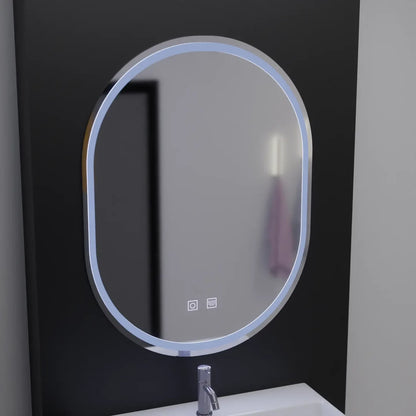 Oval LED mirror, 60x80cm, Velara Touch, Demister System, Dimmable Mirrors Korman E Default Title Alessandro Design