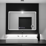 Rectangular LED mirror 120x80 Aura Riflesso Puro MotionGlow Marcello, Demisting System, Thermometer and Clock, Dimable Mirrors Marcello Default Title Alessandro Design