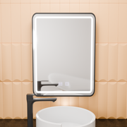 Rectangular LED Mirror, 50x70cm, EDGE Touch, Demister System, Black Frame Mirrors Korman E Default Title Alessandro Design