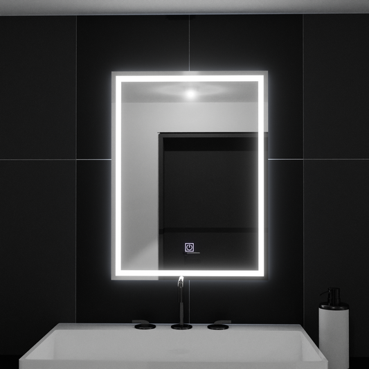 Rectangular LED mirror, 50x70cm, FRAME Basic Touch Mirrors Korman C Default Title Alessandro Design