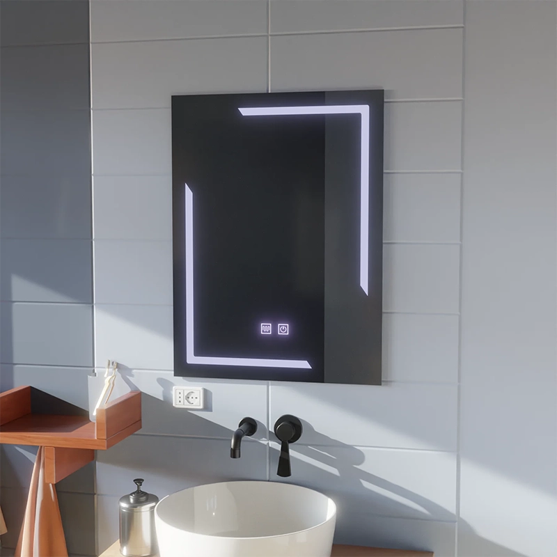 Rectangular LED mirror, 60x80cm, ECLISSA Touch, Demister System, Dimmable