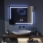 Rectangular LED mirror, 80x60cm, ECLISSA Touch, Demister System, Dimmable Mirrors Korman E Default Title Alessandro Design