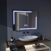 Rectangular LED mirror, 80x60cm, ECLISSA Touch, Demister System, Dimmable Mirrors Korman E Default Title Alessandro Design