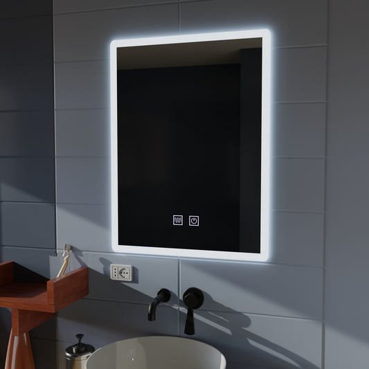Rectangular LED mirror, 60x80cm, Touch VENERA, Demister System, Dimmable Mirrors Korman E Default Title Alessandro Design