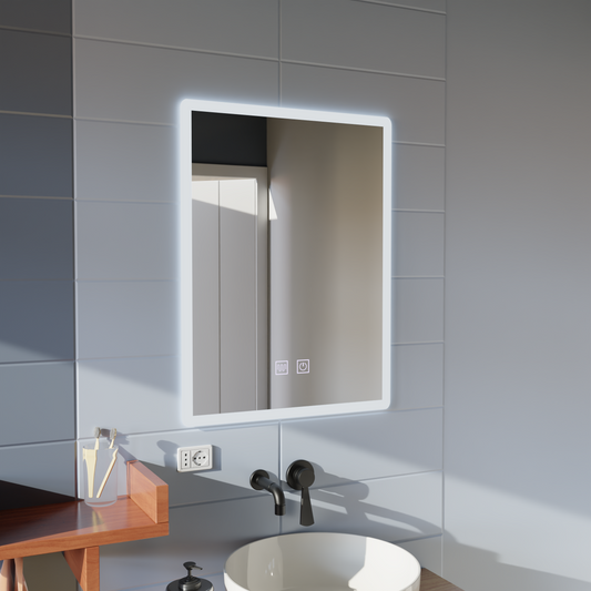 Rectangular LED mirror, 60x80cm, Touch VENERA, Demister System, Dimmable Mirrors Korman E Default Title Alessandro Design