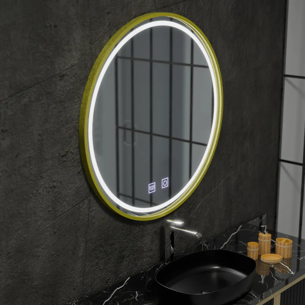 LED Round Mirror, 50cm, Glanz Touch, Demister System, Dimmable Mirrors Korman E Default Title Alessandro Design