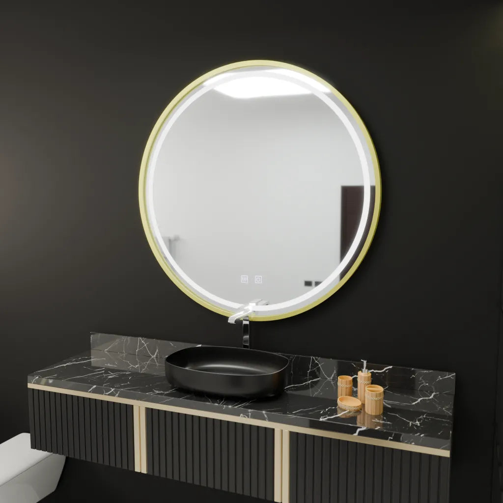 LED Round Mirror, 50cm, Glanz Touch, Demister System, Dimmable Mirrors Korman E Default Title Alessandro Design