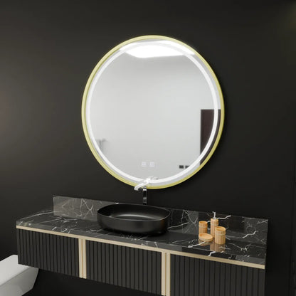 LED Round Mirror, 50cm, Glanz Touch, Demister System, Dimmable Mirrors Korman E Default Title Alessandro Design