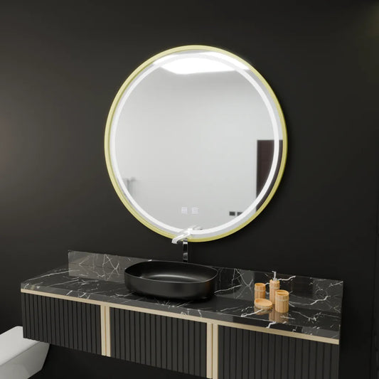 LED Round Mirror, 50cm, Glanz Touch, Demister System, Dimmable Mirrors Korman E Default Title Alessandro Design