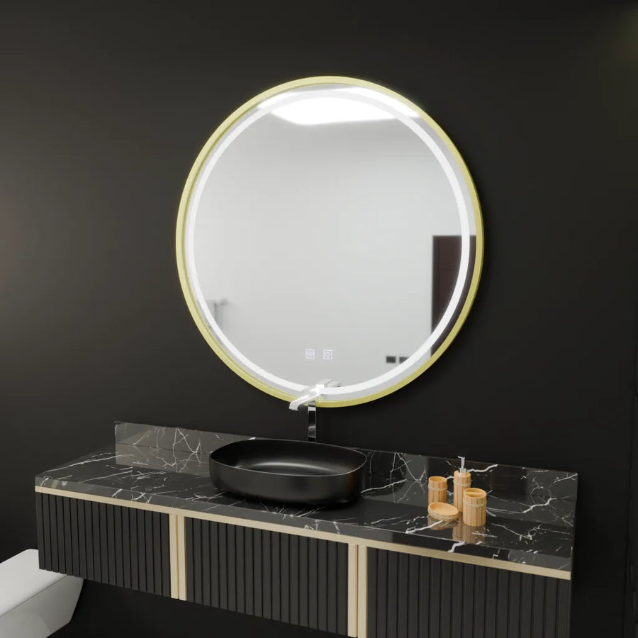 LED Round Mirror, 50cm, Glanz Touch, Demister System, Dimmable Mirrors Korman E Default Title Alessandro Design