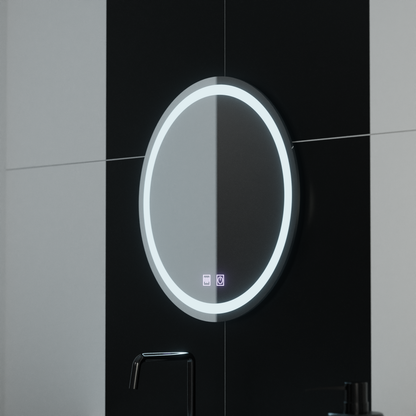 Round LED mirror 50cm Lucea Touch Demister System Mirrors Korman E Default Title Alessandro Design