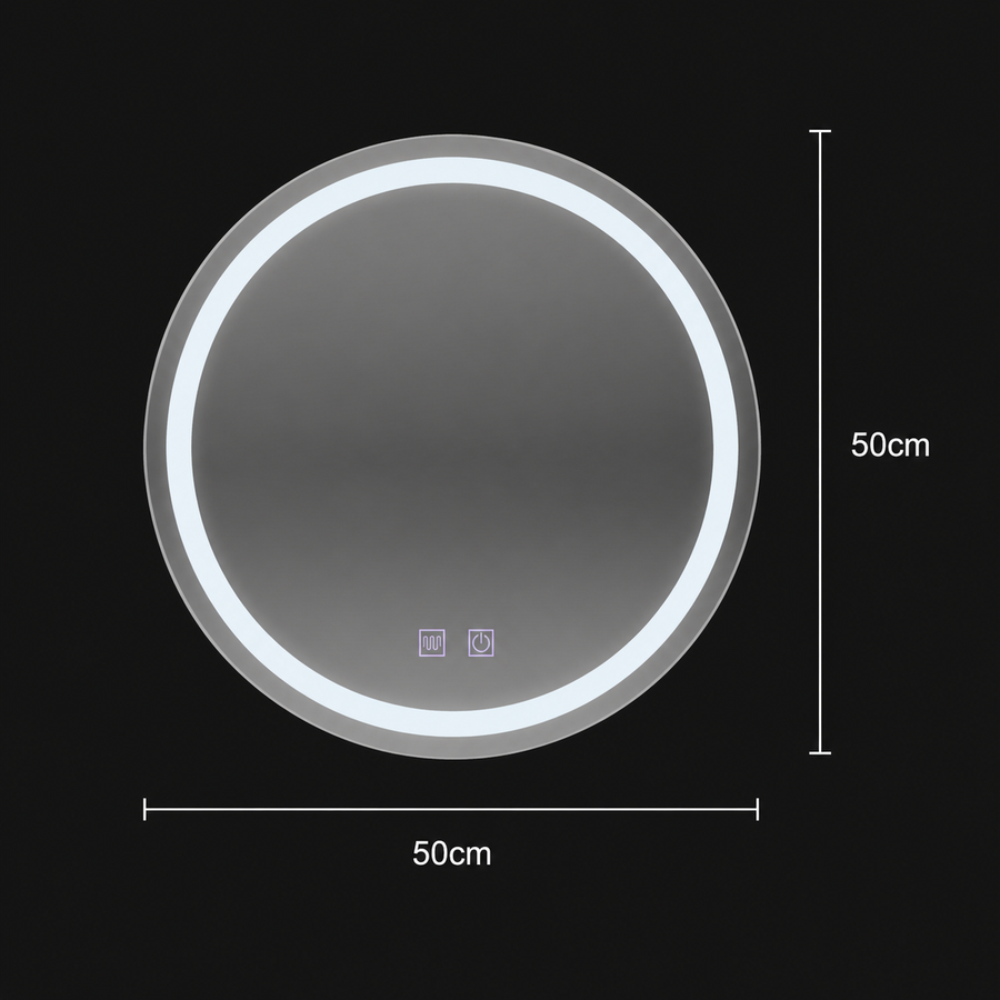 Round LED mirror 50cm Lucea Touch Cold Light System Demist