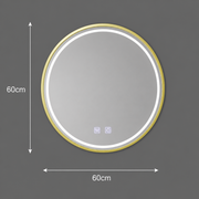 Round LED mirror, 60cm, Glanz Touch, Demister System, Dimmable