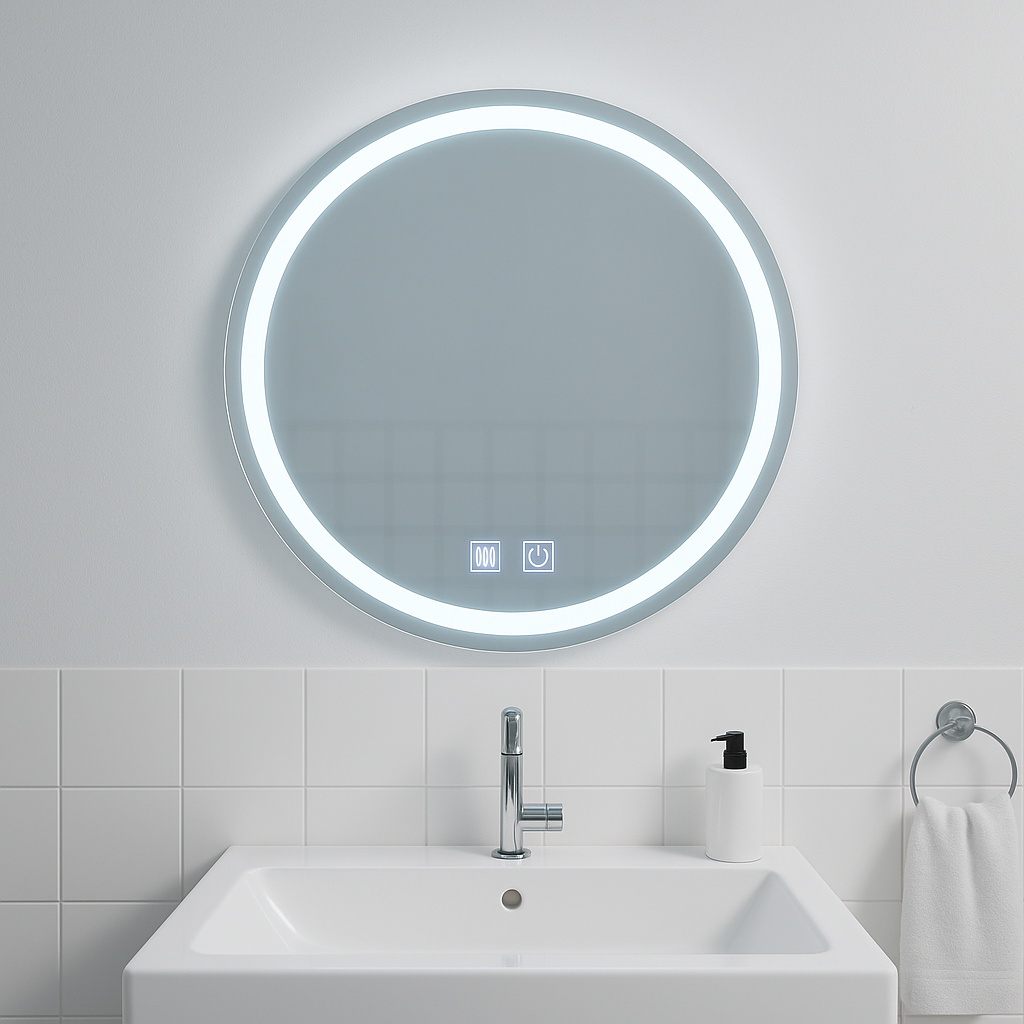 LED Round Mirror, 60cm, Touch Light, Demister System, Dimmable Mirrors Korman E Default Title Alessandro Design