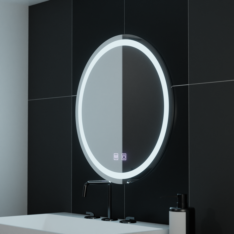 LED Round Mirror, 60cm, Touch Light, Demister System, Dimmable Mirrors Korman E Default Title Alessandro Design