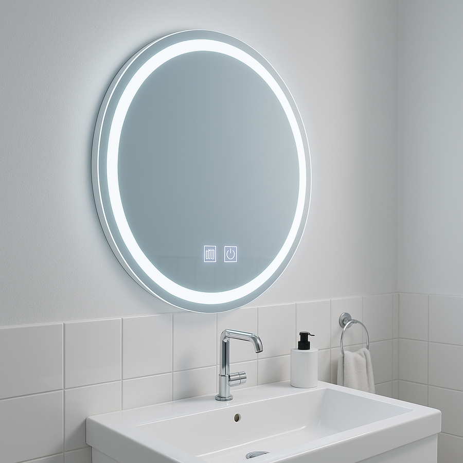 LED Round Mirror, 60cm, Touch Light, Demister System, Dimmable Mirrors Korman E Default Title Alessandro Design