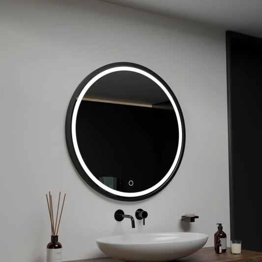 Round LED mirror 80cm Piazza Basic Touch Mirrors Korman C Default Title Alessandro Design
