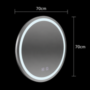 Round LED mirror, 70cm, Lucea Touch, Demister System, Dimmable