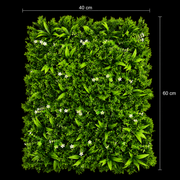 Planta Artificială  Panou de Gard Viu Frunze de Piersic Mix, 40 x 60 cm, Verde