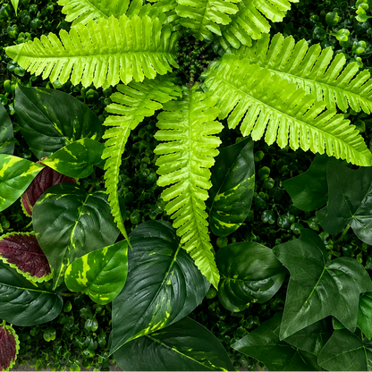 Planta Artificială Panou de Gard Viu Mix Frunze de Piersic si Frunze Mixte, 40 x 60 cm, Verde