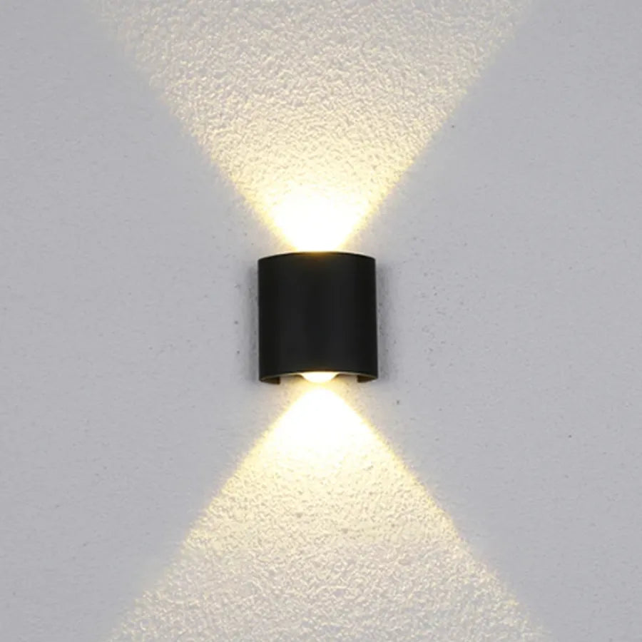 Fantas Outdoor and Indoor LED Wall Light, 2 Sources x 1W, IP65, Metallic, Black, 3000K Outdoor Wall Lights Default Title Alessandro Design