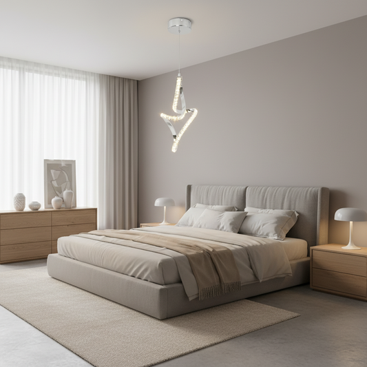 Osiris LED pendant, 24W, Crystal, Chrome -19A Default Title Alessandro Design
