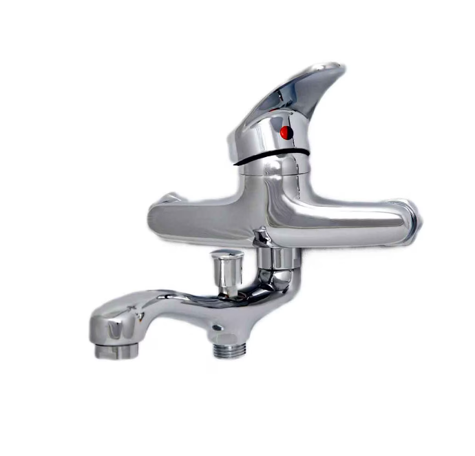Shiny Chrome Bathtub Faucet - Complete Set with 25cm Pivoting Faucet, Faucet, Hose and Eccentrics Included Faucets & Shower Columns Default Title Alessandro Design