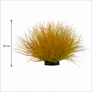 Planta Artificială Tufă de Iarbă Tip Ceapă Curbată, 38 cm, Densitate Mare, Galben si Portocaliu, Fara Ghiveci
