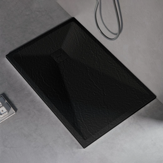 Rectangular shower tray 80x120 cm, slim 3 cm, black Home & Garden Default Title Alessandro Design