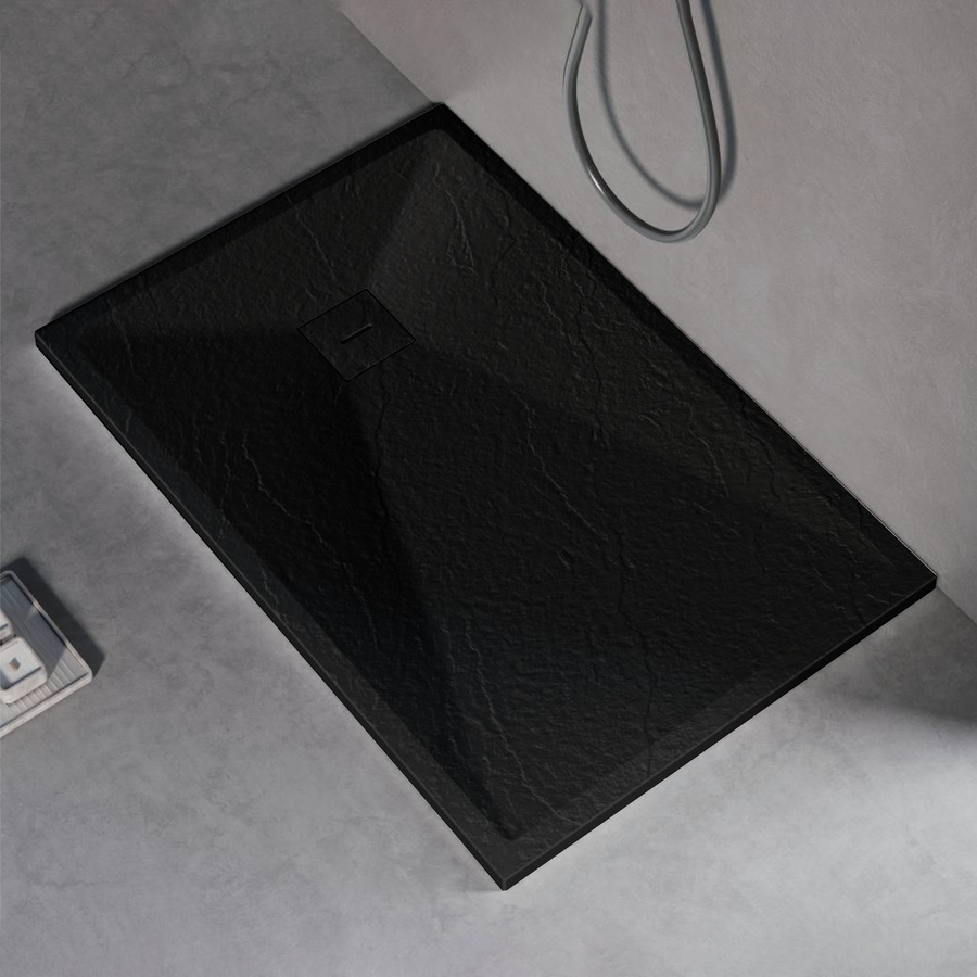 Rectangular shower tray 80x120 cm, slim 3 cm, black Home & Garden Default Title Alessandro Design