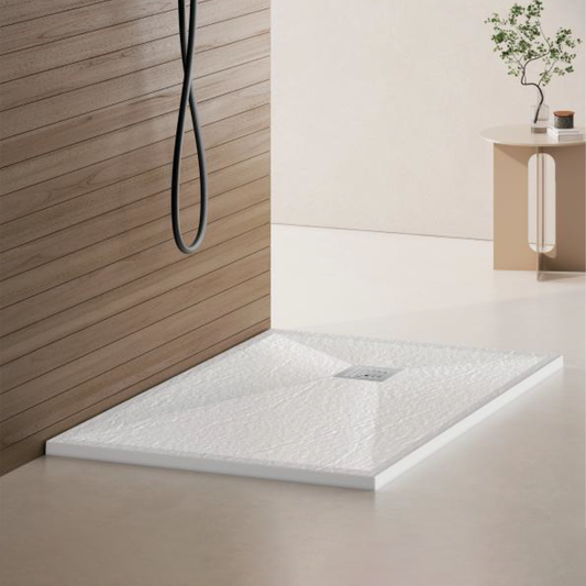 Rectangular shower tray 80x120 cm, slim 3 cm, glossy white Home & Garden Default Title Alessandro Design