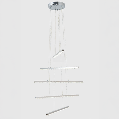 Lustra LED suspendata cu telecomanda si cristal LIBORIA 64W, lumina Rece/Calda/Neutra, Dimabila, Crom Lucios Lustre LED cu Telecomanda Default Title Alessandro Design