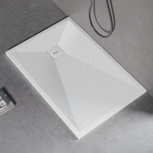 Rectangular shower tray 80x120 cm, slim 3 cm, glossy white Home & Garden Default Title Alessandro Design