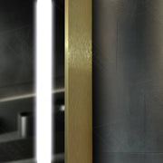 Rectangular LED Mirror, 60x80cm, Verite Royale Gold MotionGlow Marcello, De-fogging System, Clock & Thermometer, Dimable Mirrors Marcello Default Title Alessandro Design
