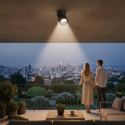 Proiector LED TINNIE, Rotativ, 9W, Lumina Neutra 4000K, Negru