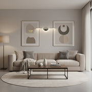 Aplica LED Decorativa BARAM, 21W, 60cm, Lumina Calda / Neutra/ Rece, Negru, Metal si Acril