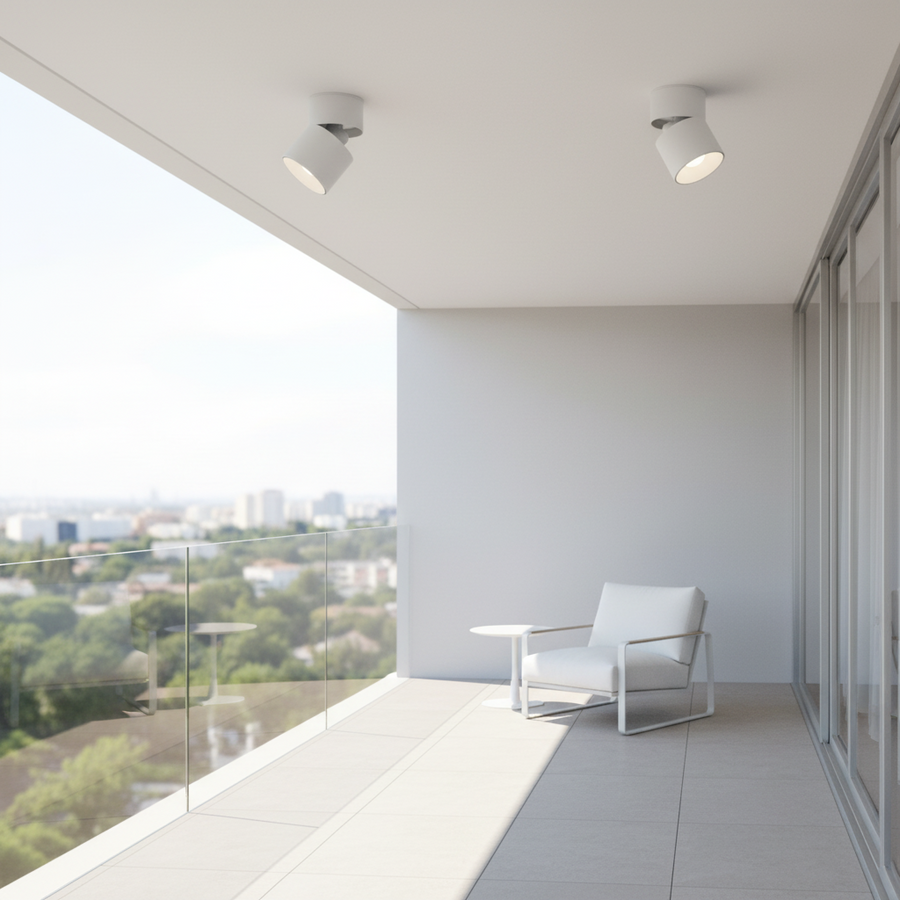 Proiector LED TINNIE, Rotativ, 9W, Lumina Neutra 4000K, Alb