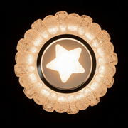 Lustra LED STARR Petito, 21W, Diametru 19cm, Lumina Calda/Neutra/Rece, Alb, Metal si Cristal