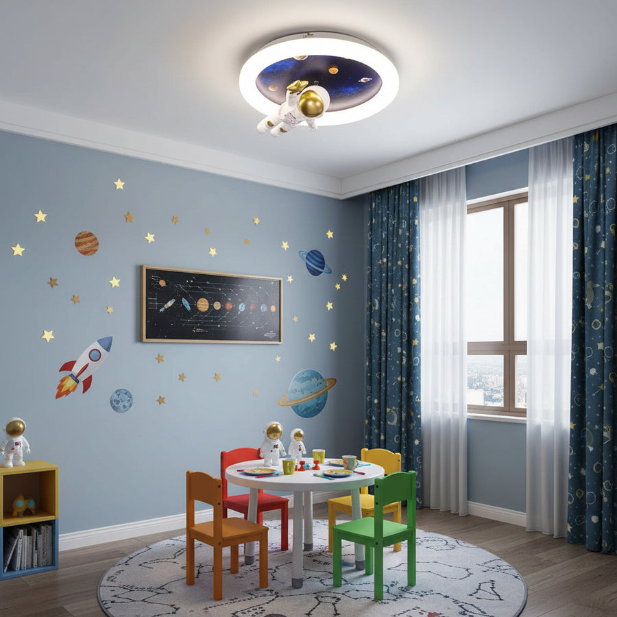 ASTRONAUT LED chandelier with remote control, 51W, Cold/Warm/Neutral light, White Blue