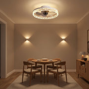Lustra LED VEYA cu Telecomanda, 38W, D50cm, Lumina Rece/Neutra/Calda, Metal si Plastic, Alb