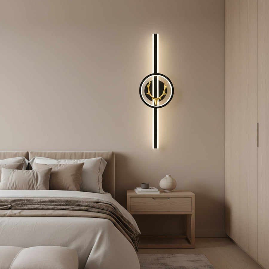 Aplica LED Decorativa CERBOS, 42W, 60cm, Lumina Calda / Neutra/ Rece, Negru, Metal si Acril