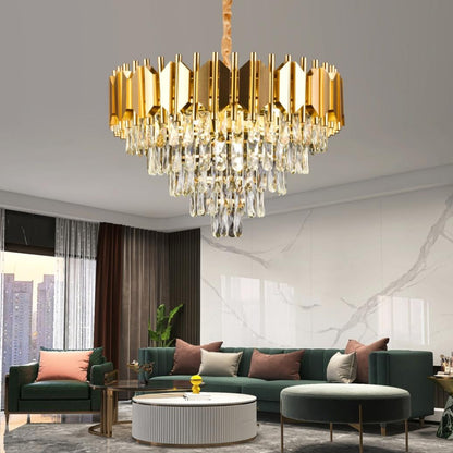 Braylen Crystal Candelabra 8x E14 Diameter 60cm Gold Crystal Candelabra Default Title Alessandro Design