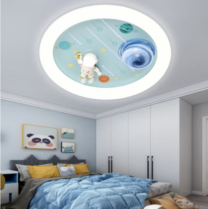 Lustra LED CONSTELATION cu telecomanda 64W, Diametru 50cm, lumina Rece/Calda/Neutra, Alb Albastru Lustre LED cu Telecomanda Default Title Alessandro Design