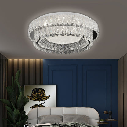 Lustra LED cu Telecomanda, LLC153/500CH, Cristal si Metal, 59W, 1 Cerc, Dimabila, Inaltime Reglabila, Lumina Rece/Calda/Neutra, Iluminat Luxos Lustre LED cu Telecomanda Default Title Alessandro Design