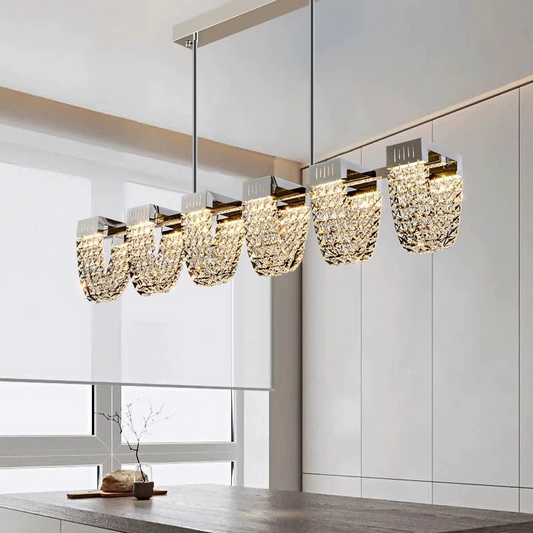 Lustra LED Suspendata, STRATUS Supremo, Cristal si Metal, 15W, Lumina Rece/Calda/Neutra 3000K/4000K/6000K, Iluminat Luxos Candelabre Cristal Default Title Alessandro Design