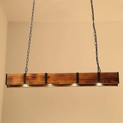 Lustra LED Vintage LV565/4, 12W, 3000K, Rustic Barn, Lemn si Metal, 100cm, Galben Lustre Vintage Default Title Alessandro Design