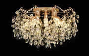 Candelabru Cristal GLOWRIA Eleganza, 6x E14, Diametru 50cm, Auriu Candelabre Cristal Default Title Alessandro Design